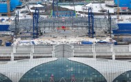 新建上海至南京至合肥高铁南通站高架站房钢结构顺利提升