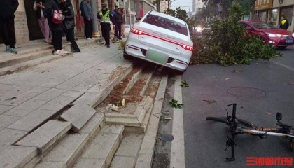 后座孩子喊爸爸，司机回头瞬间撞树撞人