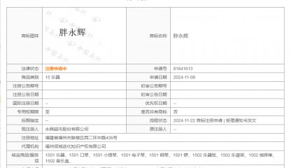 永辉超市申请注册“胖永辉”商标