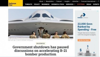 外媒：美国政府停摆，B-21轰炸机“迫降”
