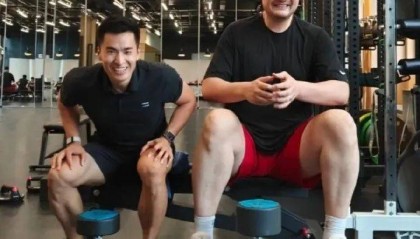 45岁姚明训练照曝光,已恢复训练两个多月,看起来瘦了不少