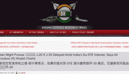 巴铁前准将：若印度获得苏57，歼35还没交付，将请求中方提供歼20