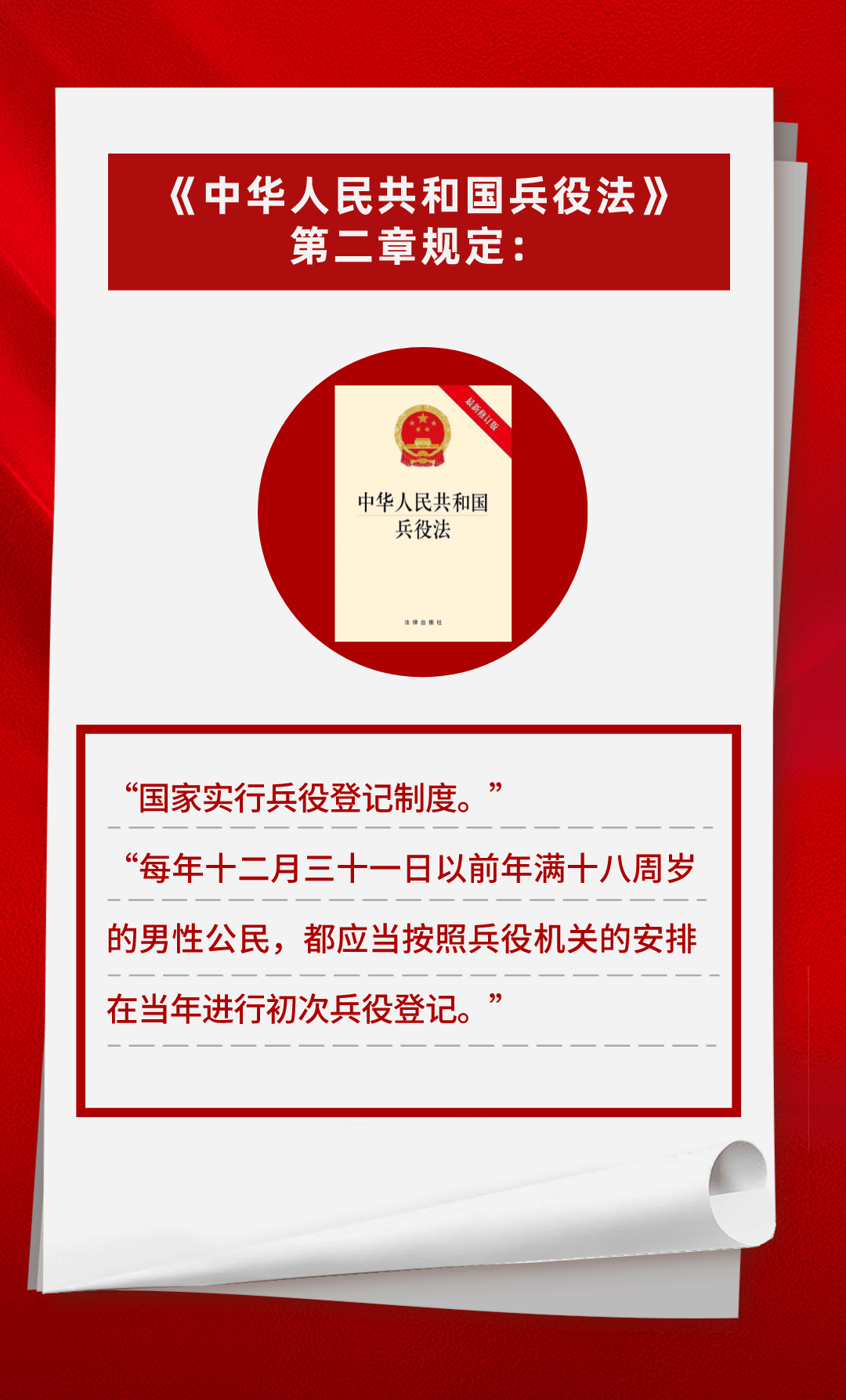 2025年1月1日全面开始！适龄男子都要登记