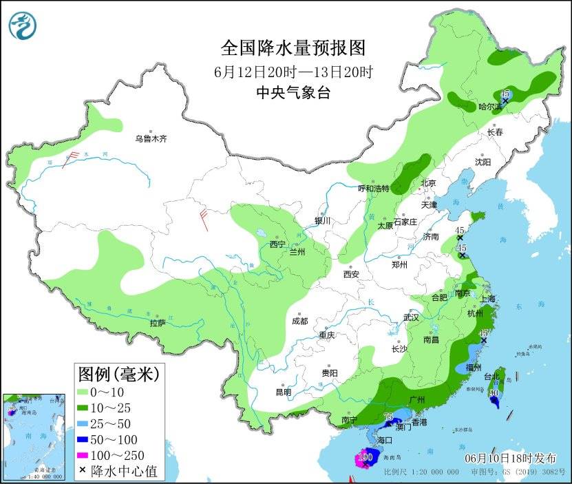 中央气象台：华南中南部等地有较强降雨 内蒙古中东部东北等地多阵性降水