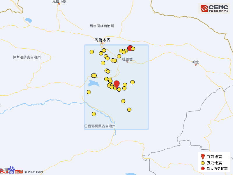 新疆吐鲁番市托克逊县发生4.7级地震