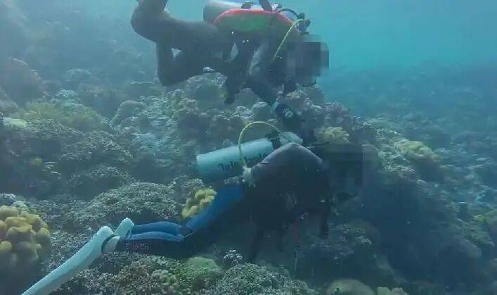 潜水员水下关闭女性潜友气瓶，疑还拍视频发朋友圈？多方回应